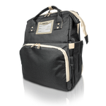 Nursery Bag - Black Convertible Diaper Bag Backpack 45 Degree - 1